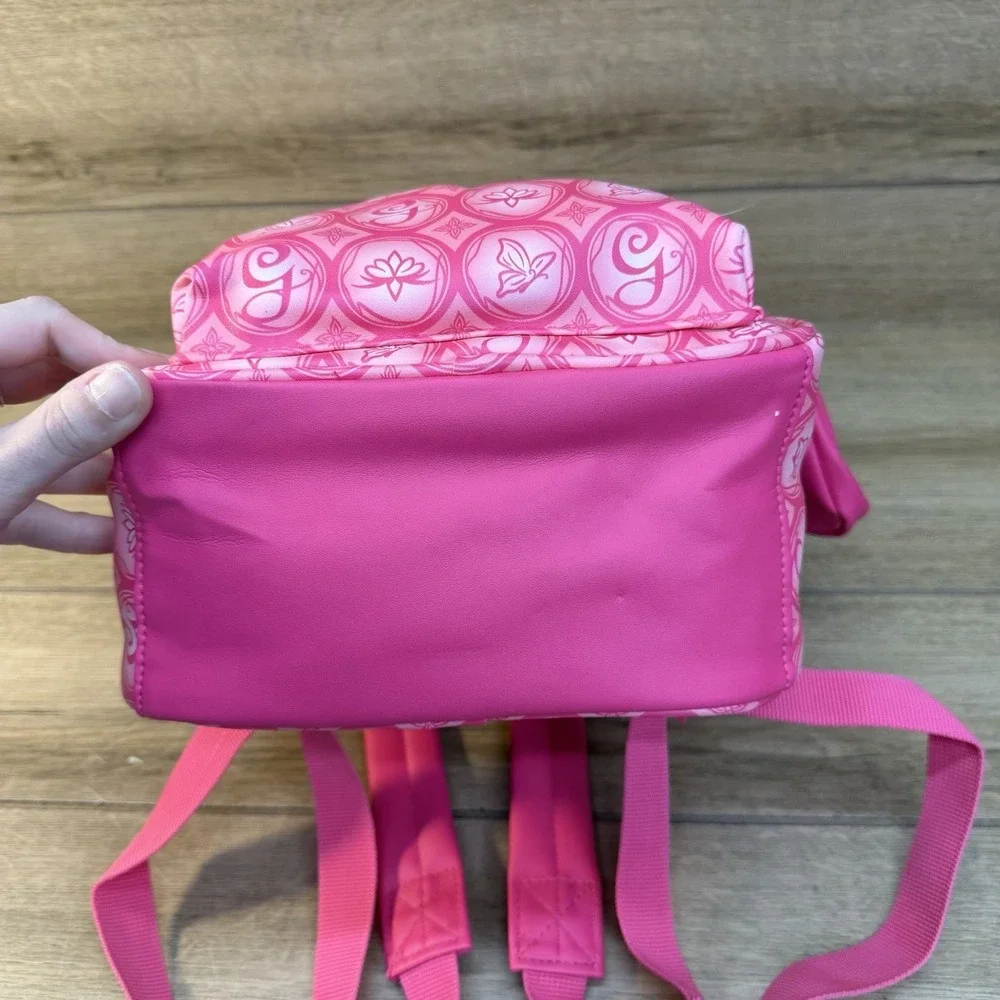 Universal Wicked Glinda Pink Monogram Mini Backpack Crown Pouch Butterfly Charm